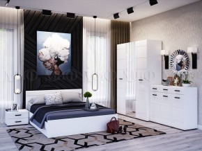 НЭНСИ NEW Кровать 1,6 м с ПМ (Белый глянец холодный/Белый) в Дегтярске - degtyarsk.ok-mebel.com | фото 2
